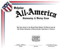 Load image into Gallery viewer, Blank All-America &amp; Team &amp; Scholar All-America Certificate
