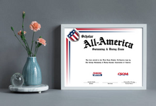 Load image into Gallery viewer, Blank All-America &amp; Team &amp; Scholar All-America Certificate
